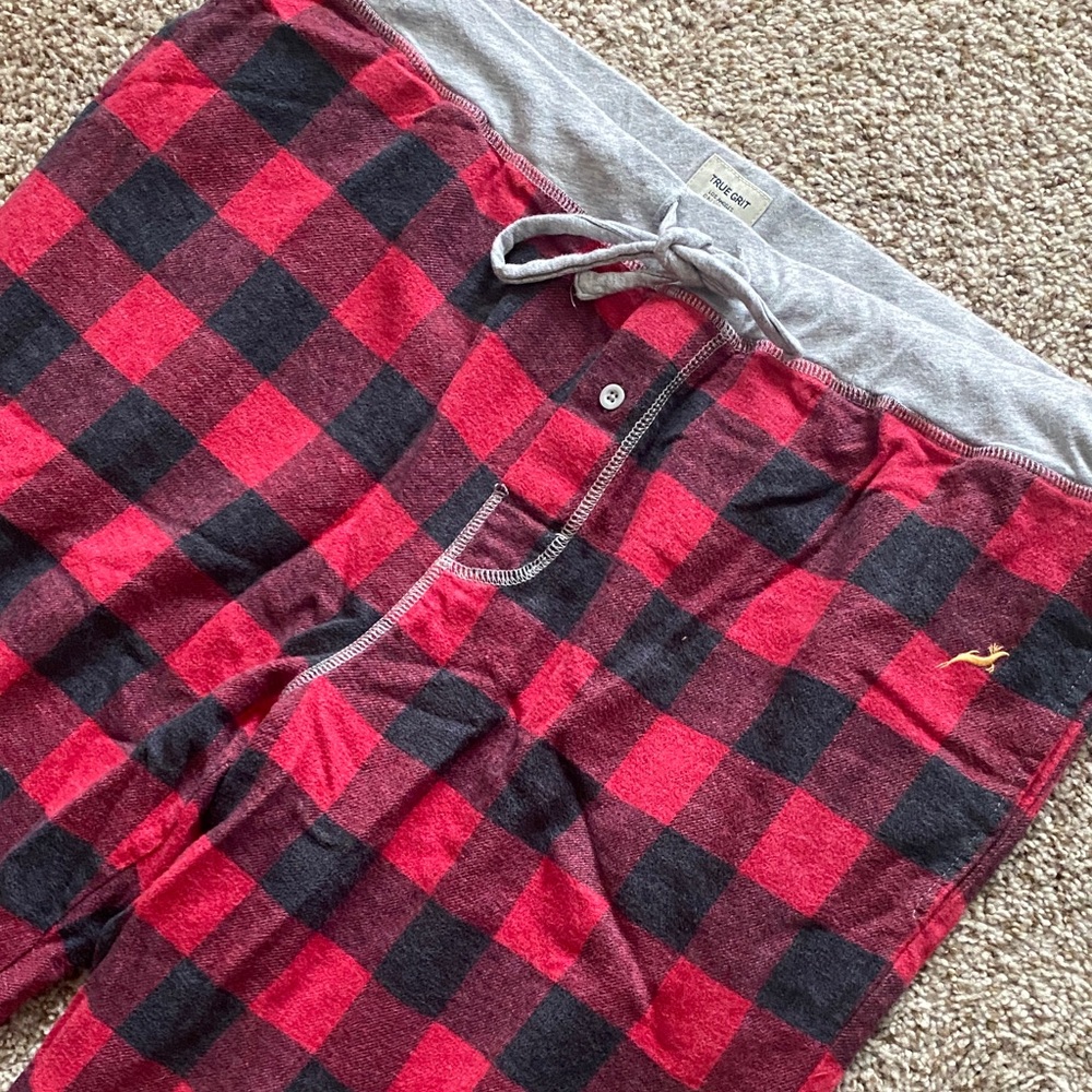 True Grit Red and Black Buffalo Plaid Lounge Pants w/ Drawstring & Pockets. XXL